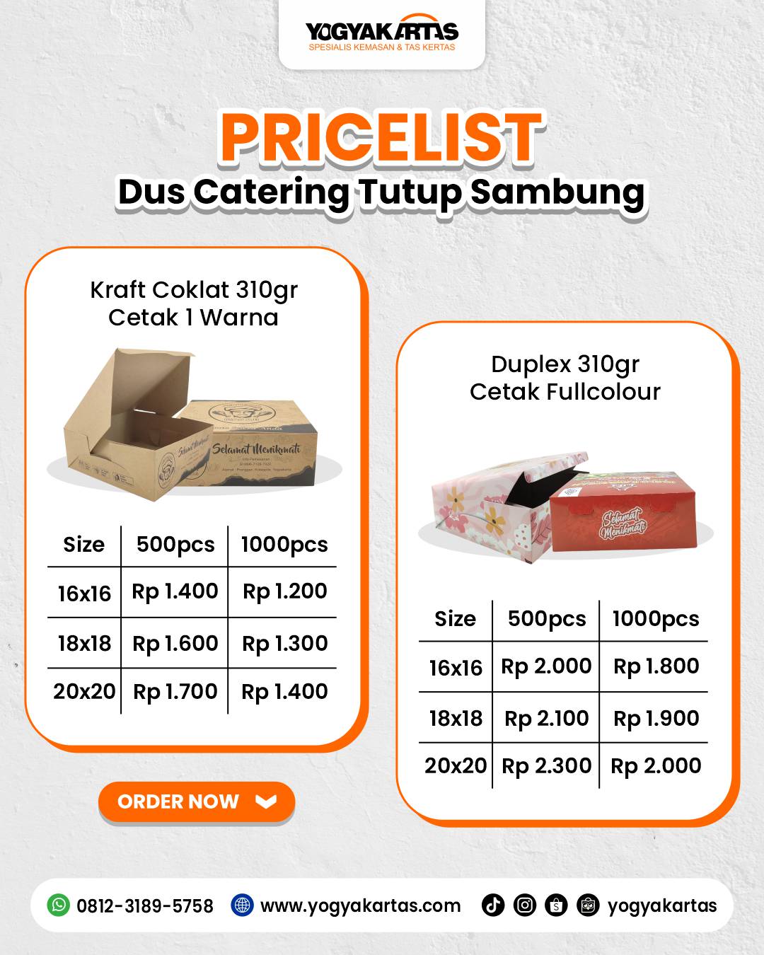 Pricelist Dus Catering