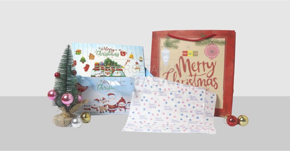 Tempat Pembuatan Box & Packaging Merry Cristmas Custom Murah dan Elegan